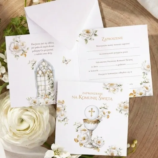 	Zaproszenia do wypisania na Komunię
