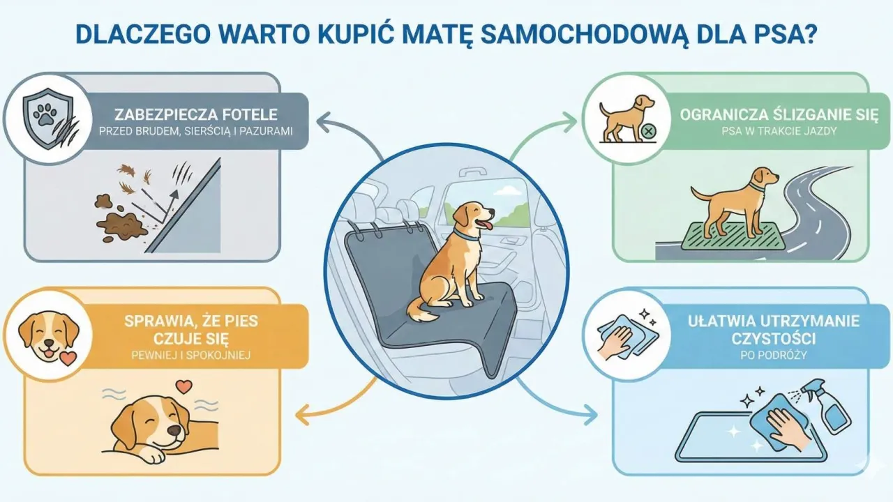 Dlaczego mata samochodowa dla psa to dobry wybór? – korzyści dla pupila i auta