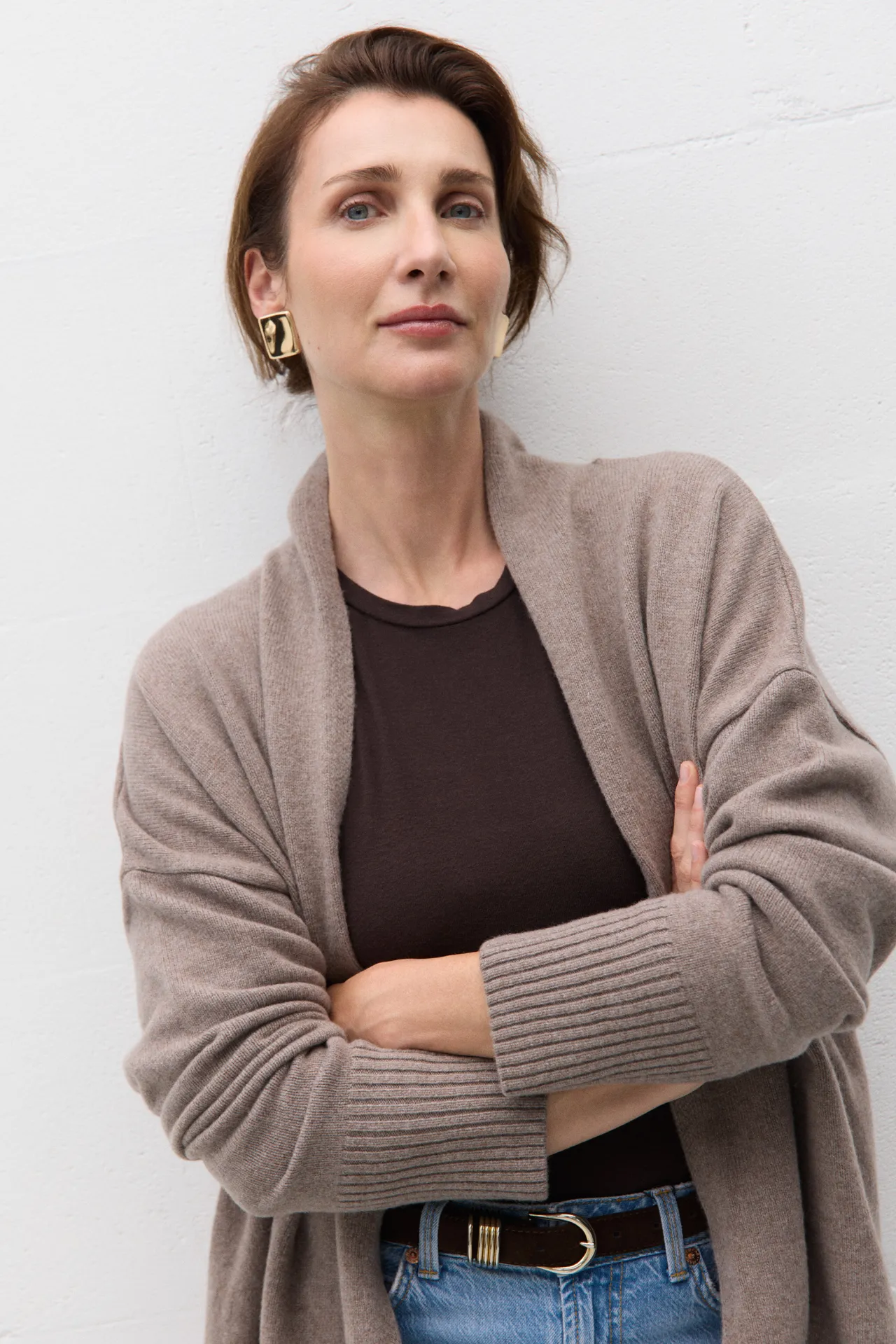 	Kardigan rozpinany wełniany Roma