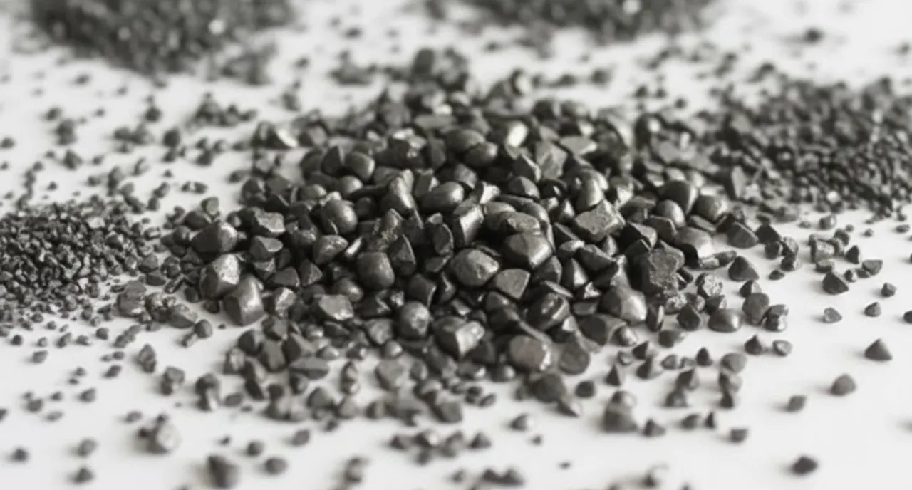 	śrut żeliwny łamany