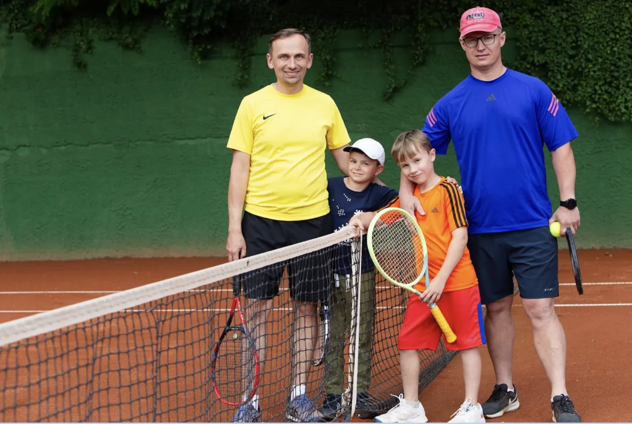zdjęcie z treningu na obozie rodzinnym