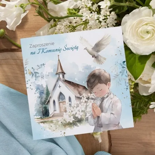 	Komunijne zaproszenia do wypisania