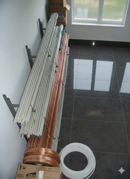 Zestaw rur do instalacji grzewczej i wodnej