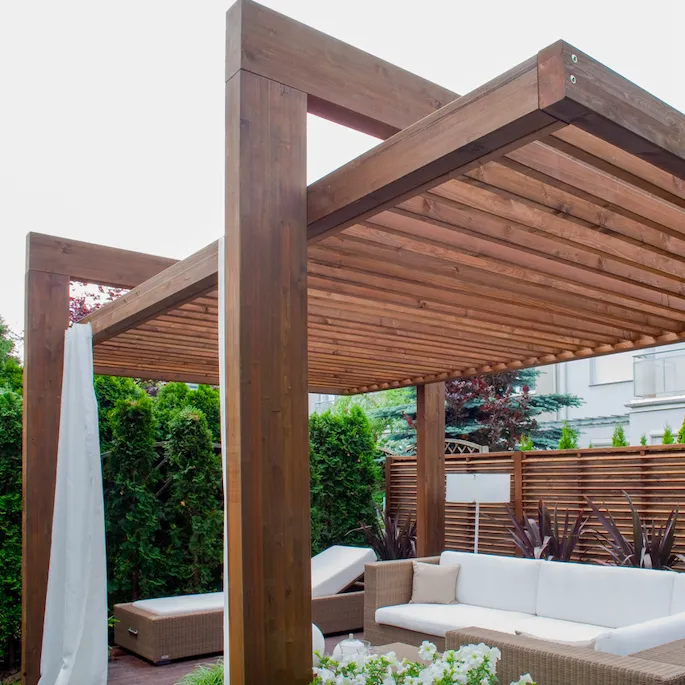 pergola z drewna