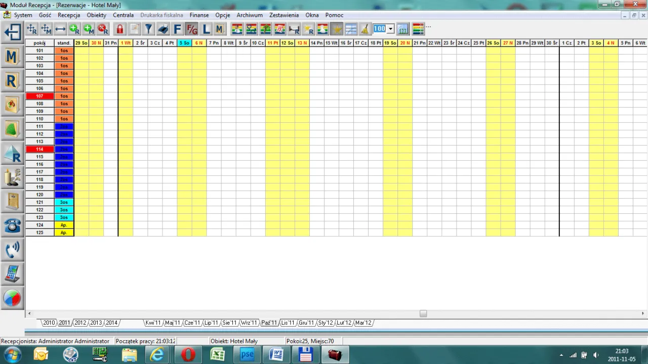 recepcjonistka hotelowa grafik zmianowy