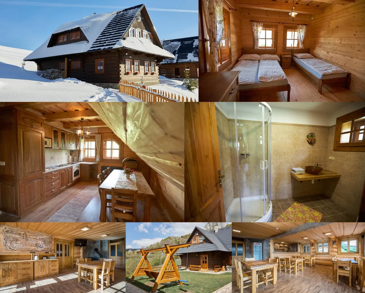 R&oacute;żne typy zakwaterowania w g&oacute;rach: schronisko, agroturystyka, pensjonat, domek