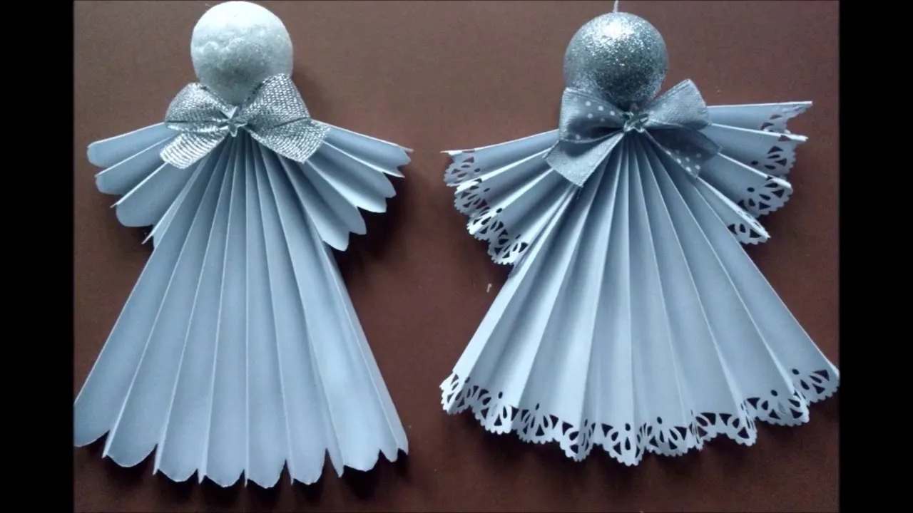 aniołki z papieru DIY różne wzory
