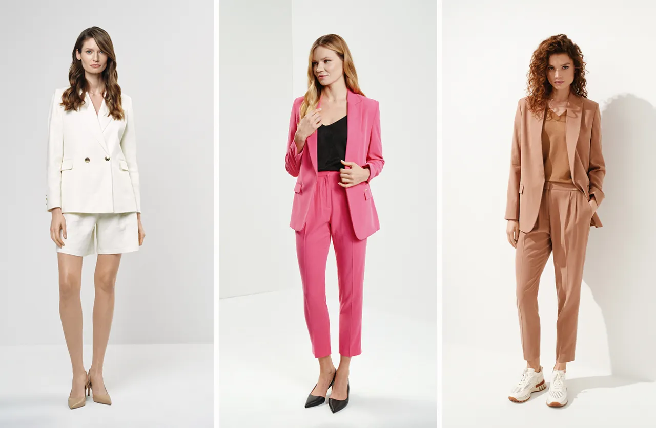 damski garnitur stylizacje na r&oacute;żne okazje