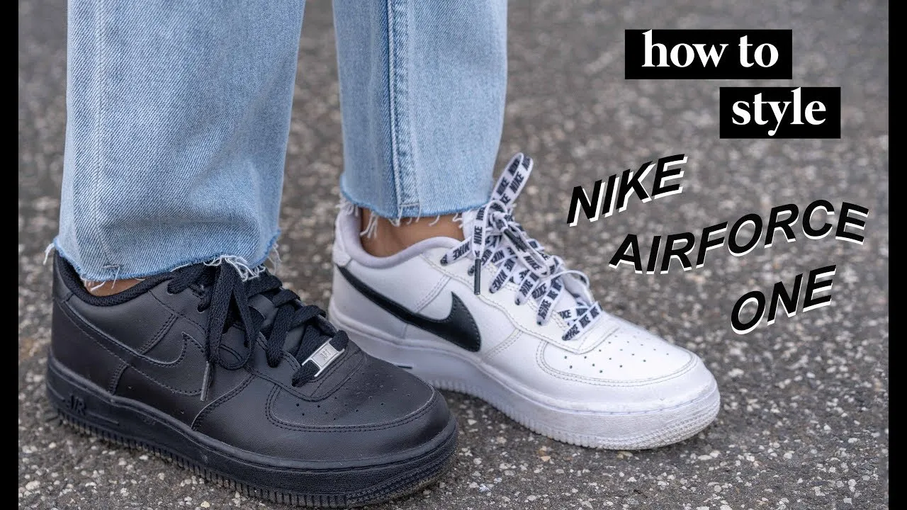 outfit with black Nike Air Force 1 vs white