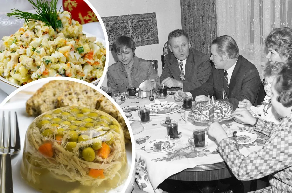 jedzenie prl sałatka jarzynowa bigos