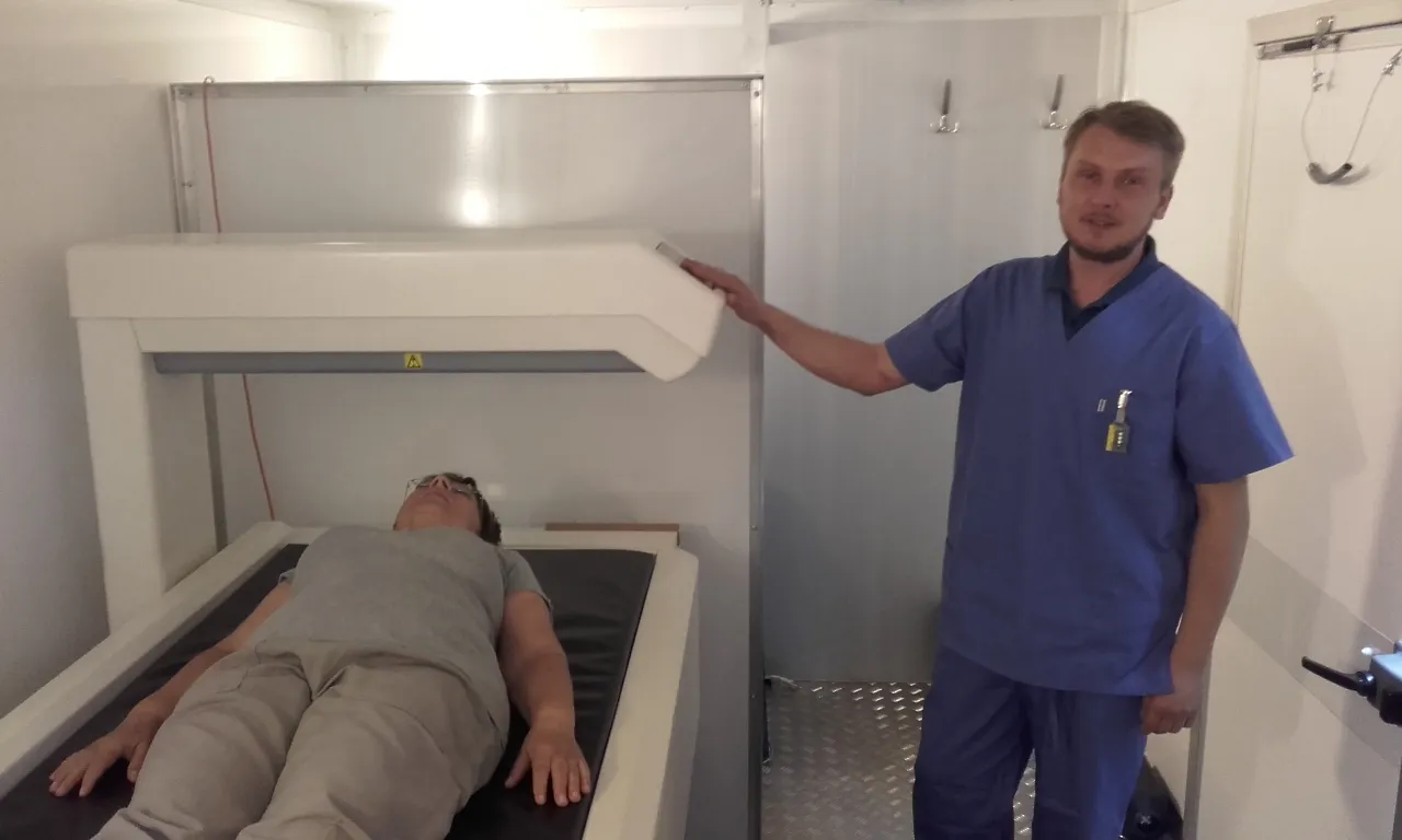 densytometria stół pomiarowy