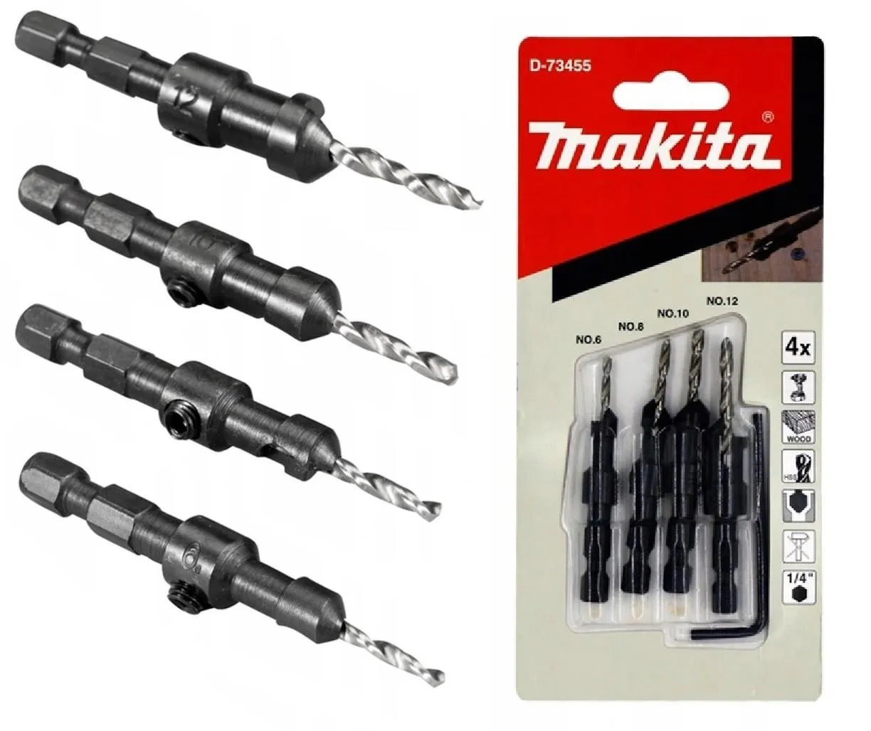 wiertło z pogłębiaczem do drewna