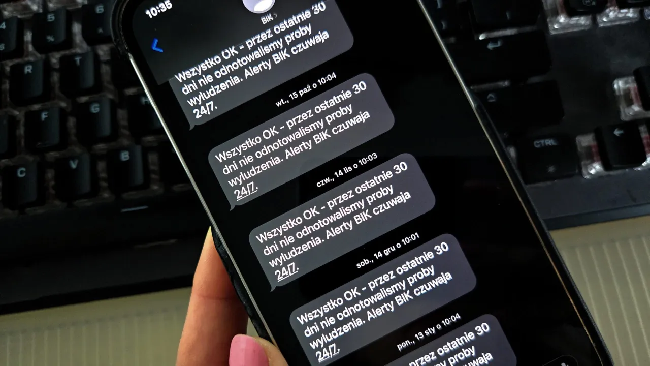 powiadomienie alert BIK na ekranie smartfona