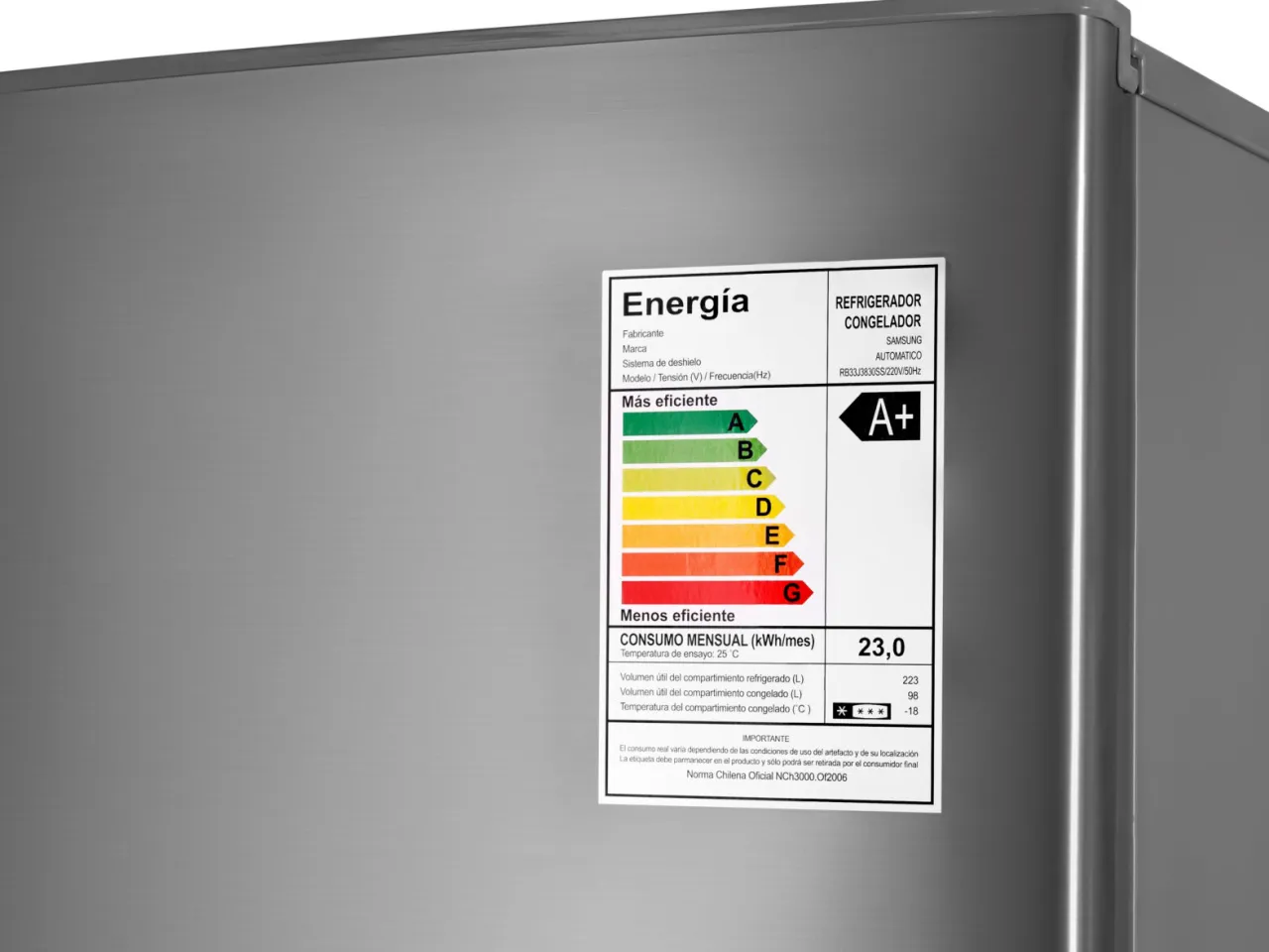 Etykieta energetyczna lod&oacute;wki małej