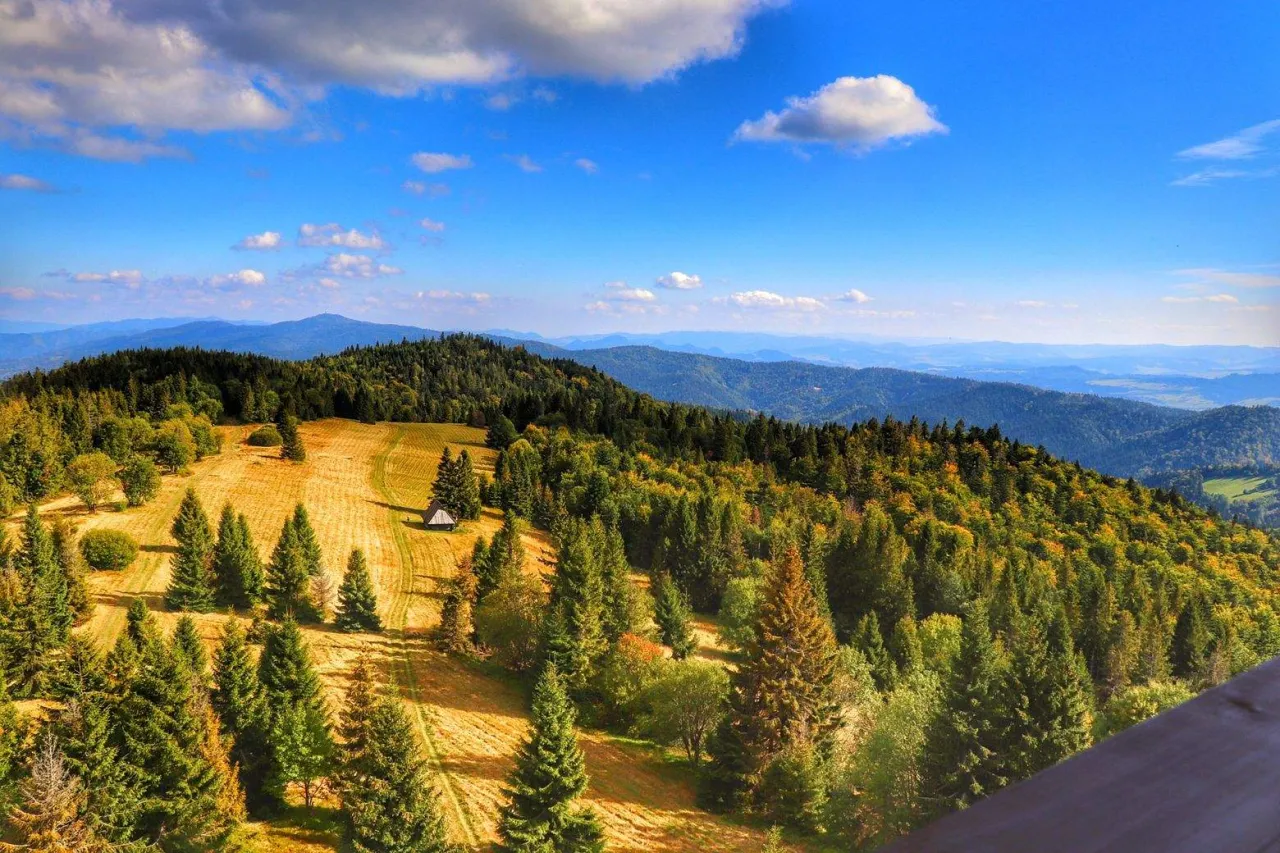 Ochotnica Dolna krajobrazy Gorce