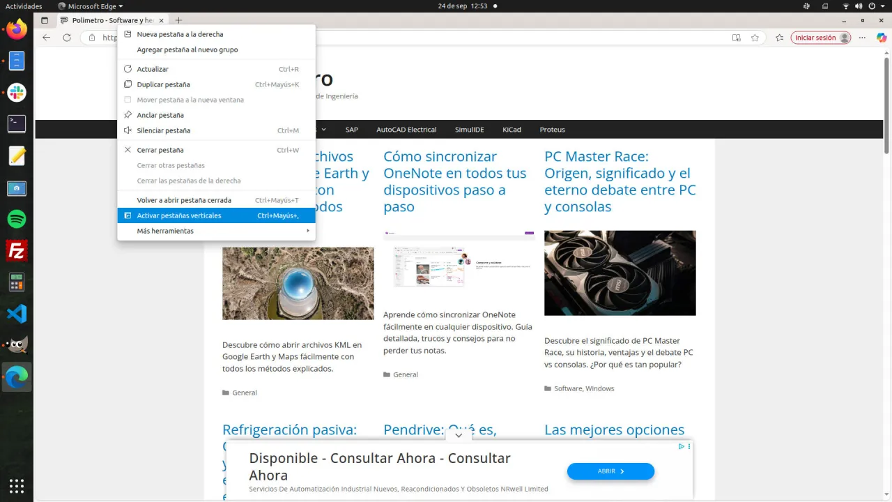 przeglądarka edge pionowe karty kolekcje