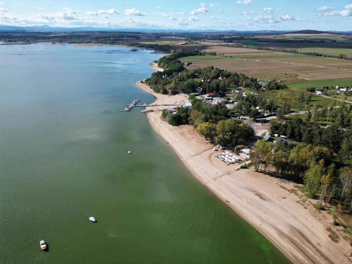 Jezioro Mietkowskie widok z góry