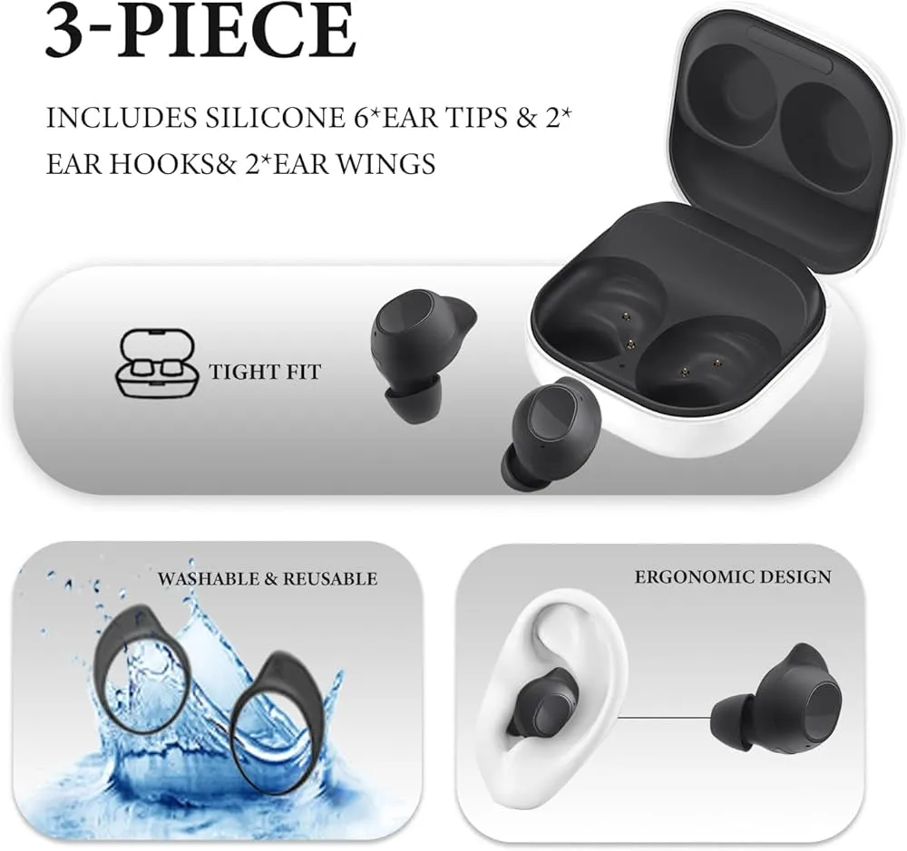 akcesoria do słuchawek dousznych haczyki skrzydełka pianki memory