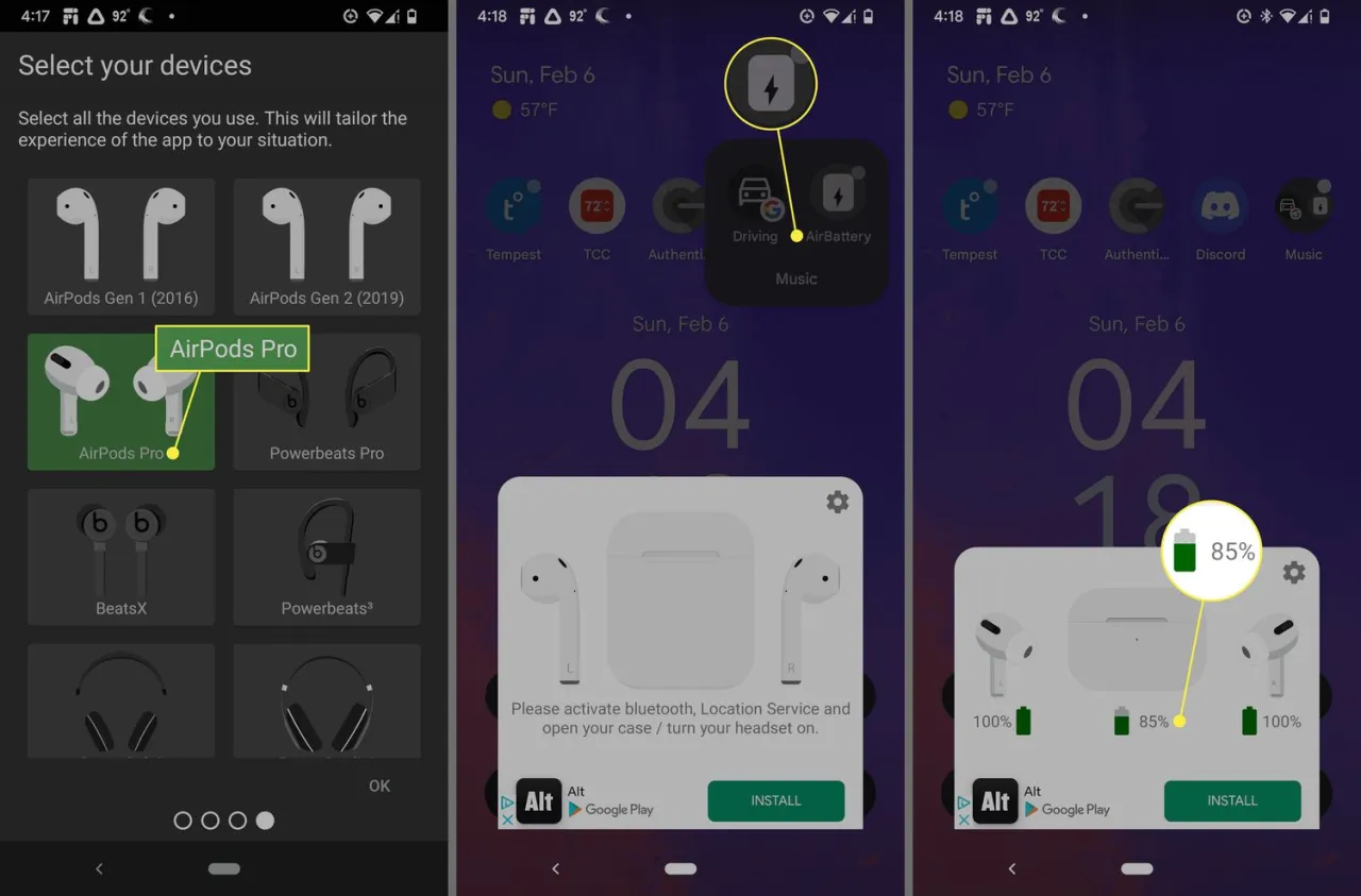 AirPods Akku App Android