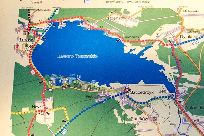 Plaże Jezioro Turawskie mapa