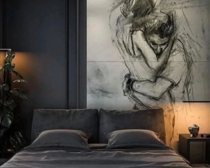 para w strojach fantasy w sypialni