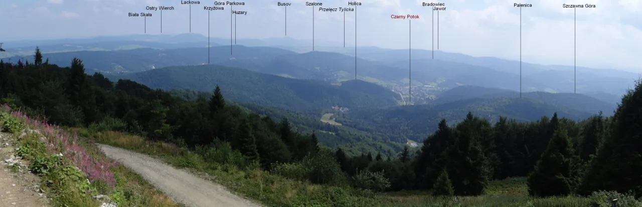 Beskid Sądecki panorama g&oacute;r Radziejowa Jaworzyna Krynicka