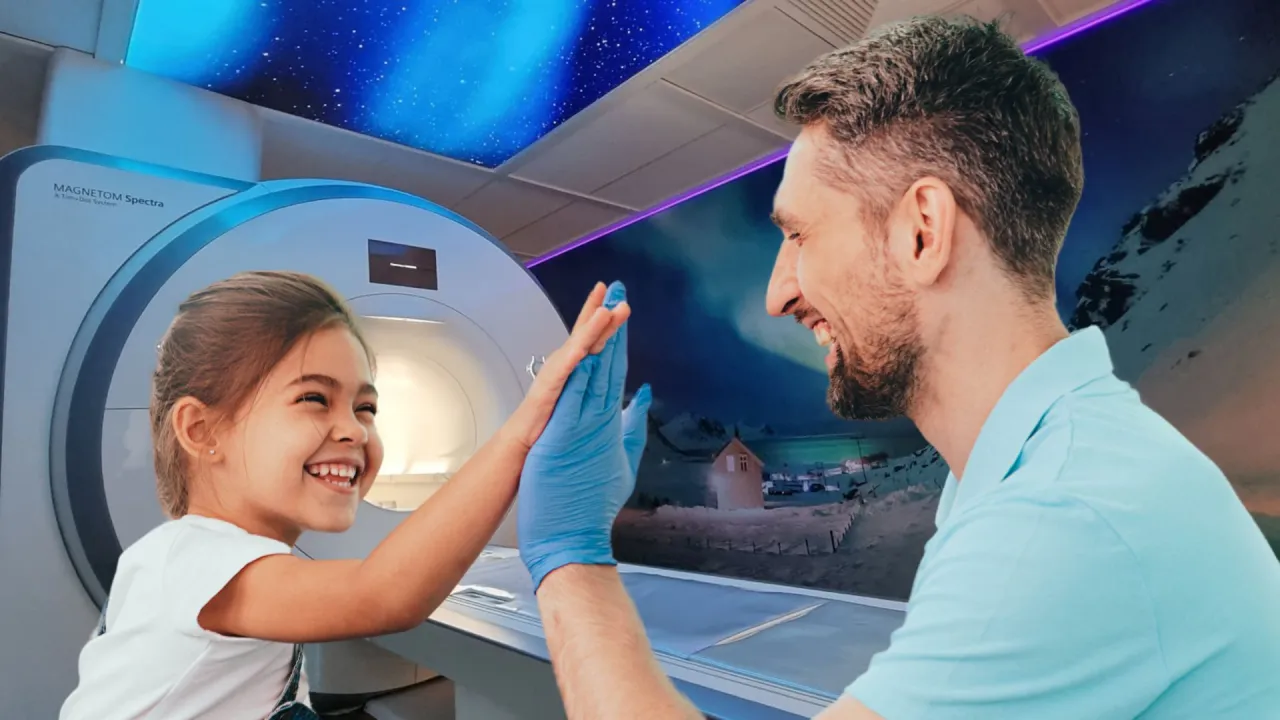 Pacjentka spokojna przed rezonansem magnetycznym