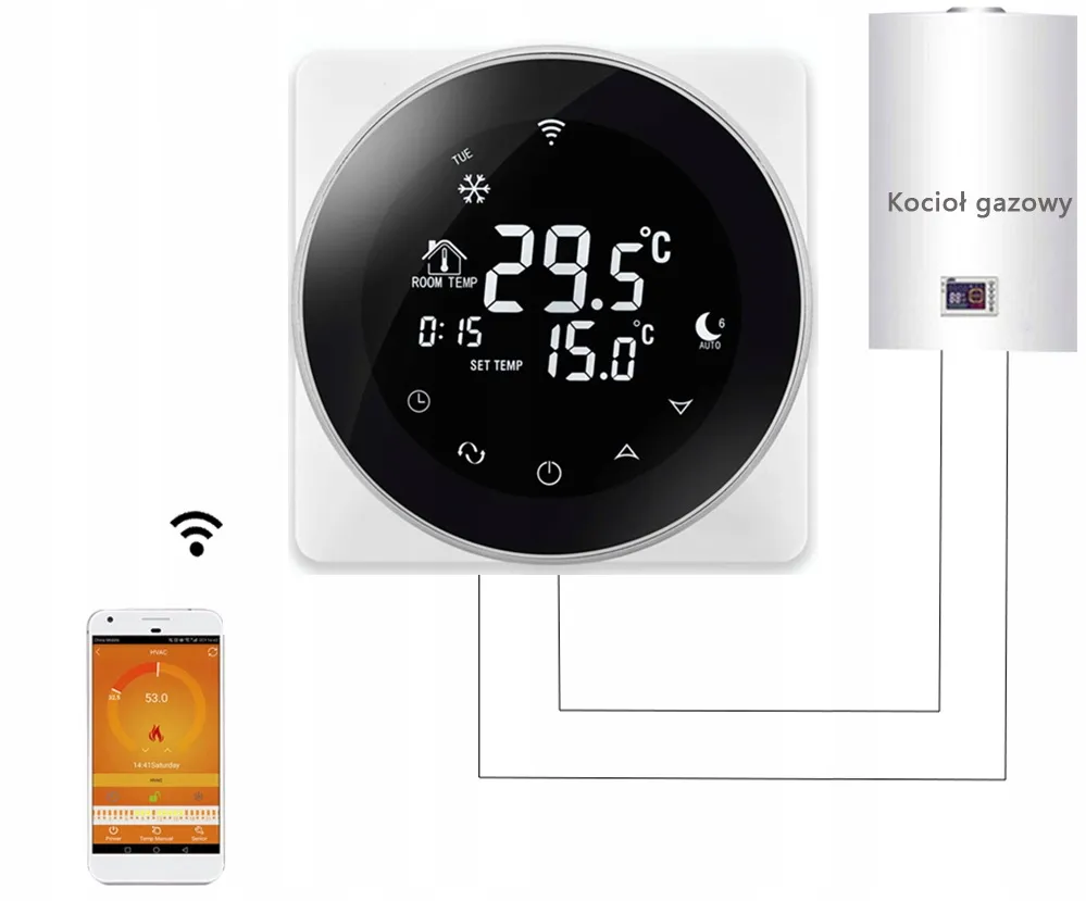 Inteligentny termostat do ogrzewania gazowego