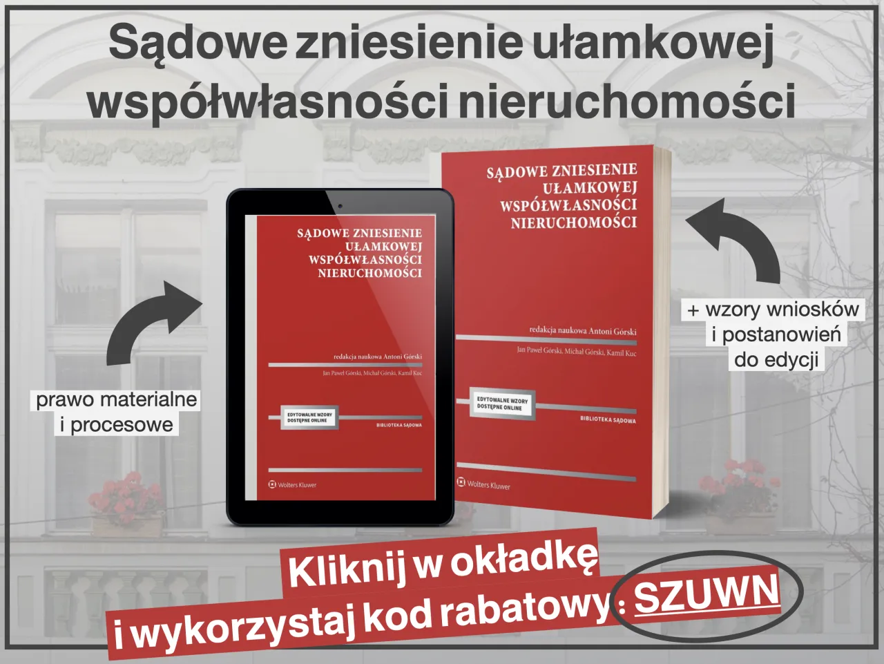 koszty sądowe zniesienie wsp&oacute;łwłasności infografika