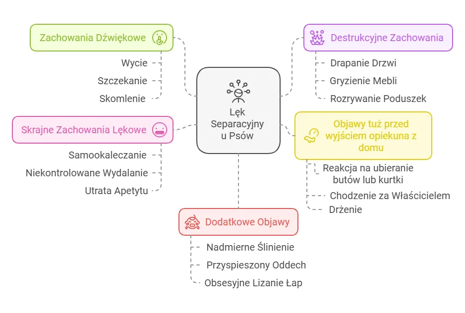 czynniki ryzyka lęku separacyjnego infografika