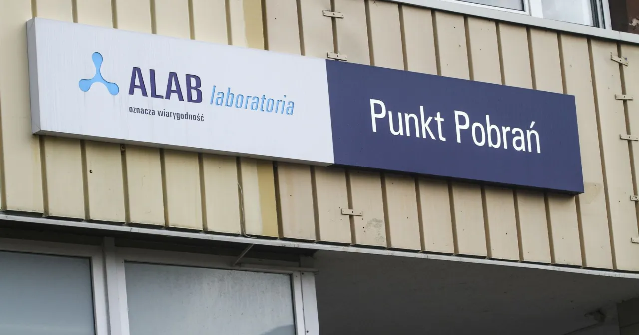 Znak ALAB laboratorium z napisem 