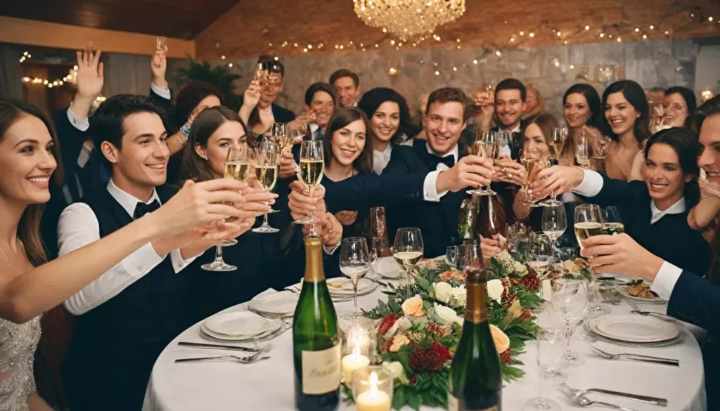 kalkulator wina na wesele, schemat obliczania wina na przyjęcie