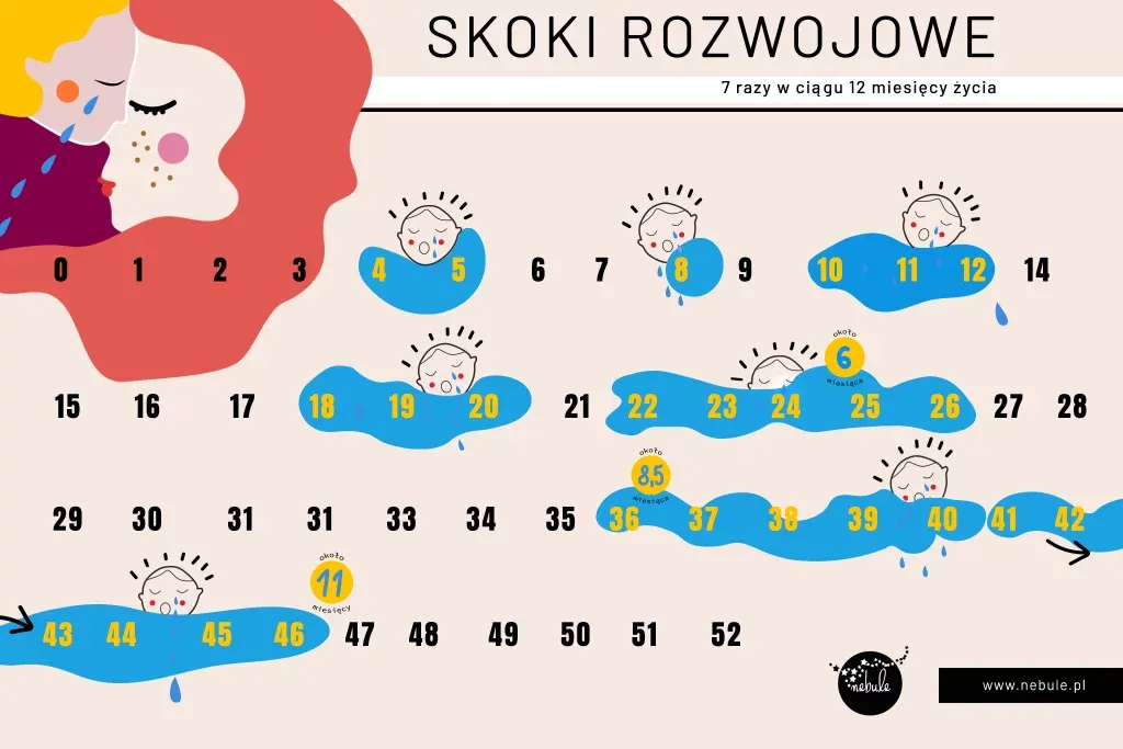 Zdjęcie Skok rozwojowy kiedy? Poznaj kluczowe momenty w rozwoju dziecka