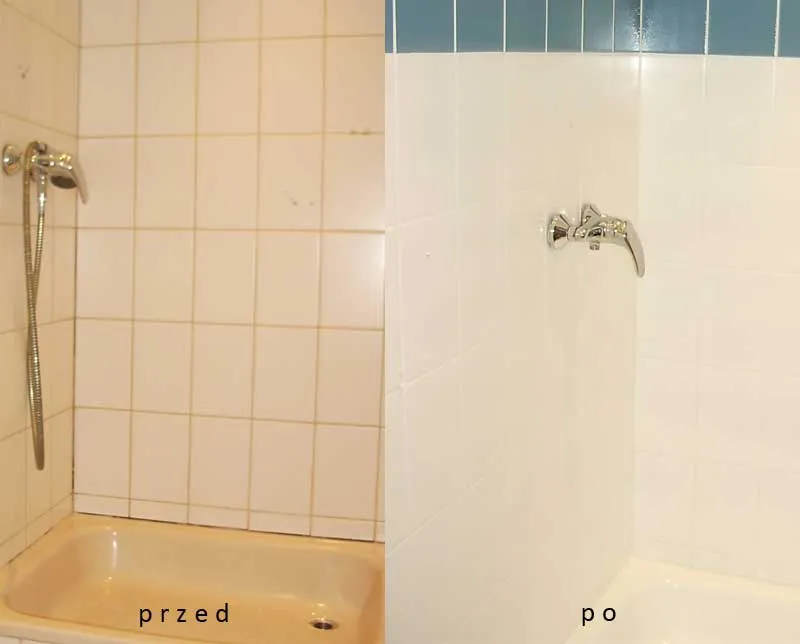 Renowacja fug przed i po