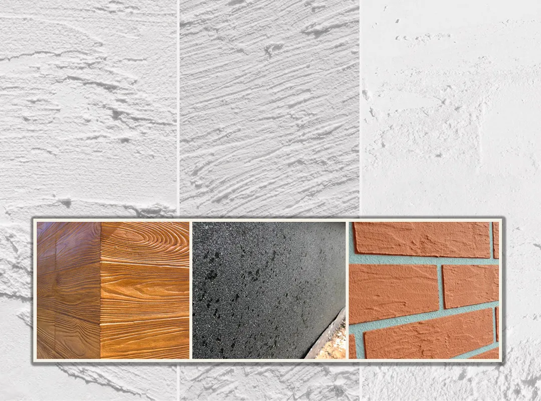 Tynki silikonowe różne granulacje tekstury