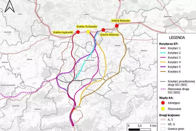 mapa natężenia ruchu Zakopianka