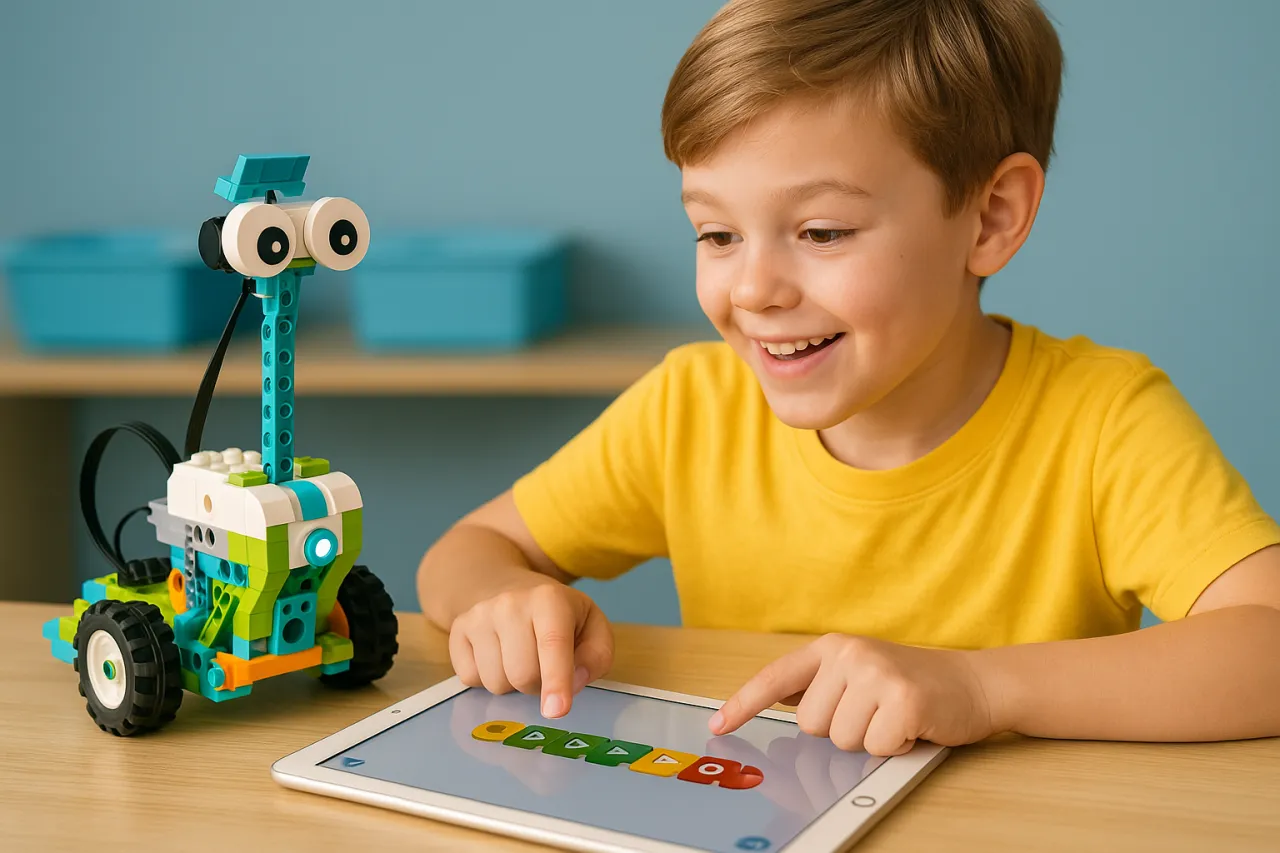dzieci programujące roboty lego education