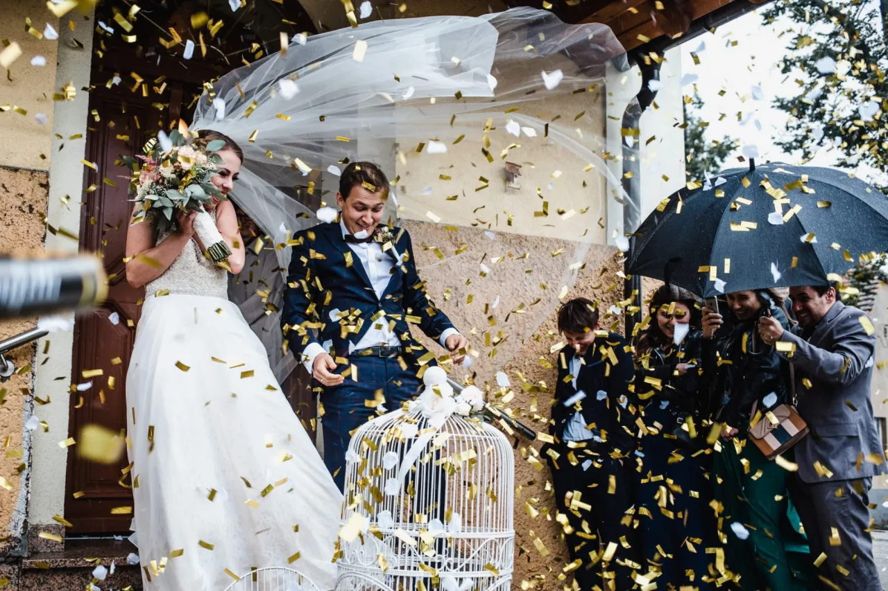 konfetti ślubne wyjście z kościoła 80 cm