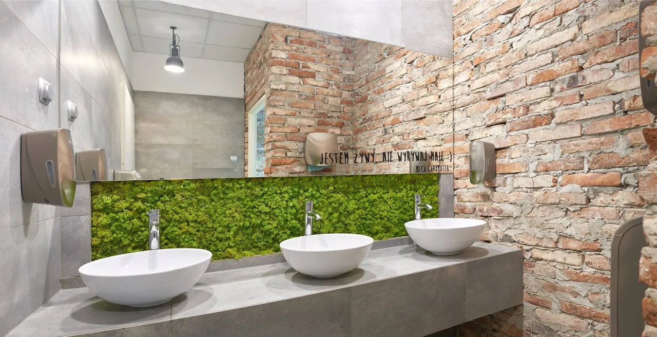 chrobotek reniferowy aranżacje łazienka