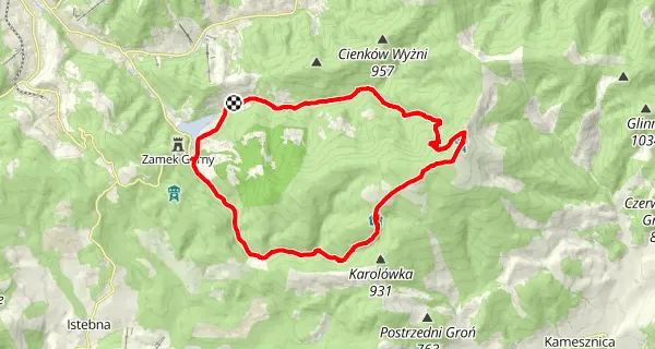 Mapa szlak&oacute;w Barania G&oacute;ra