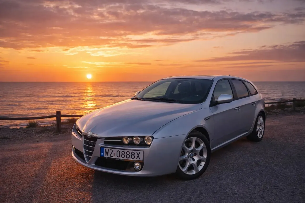 Alfa Romeo 159 na tle krajobrazu