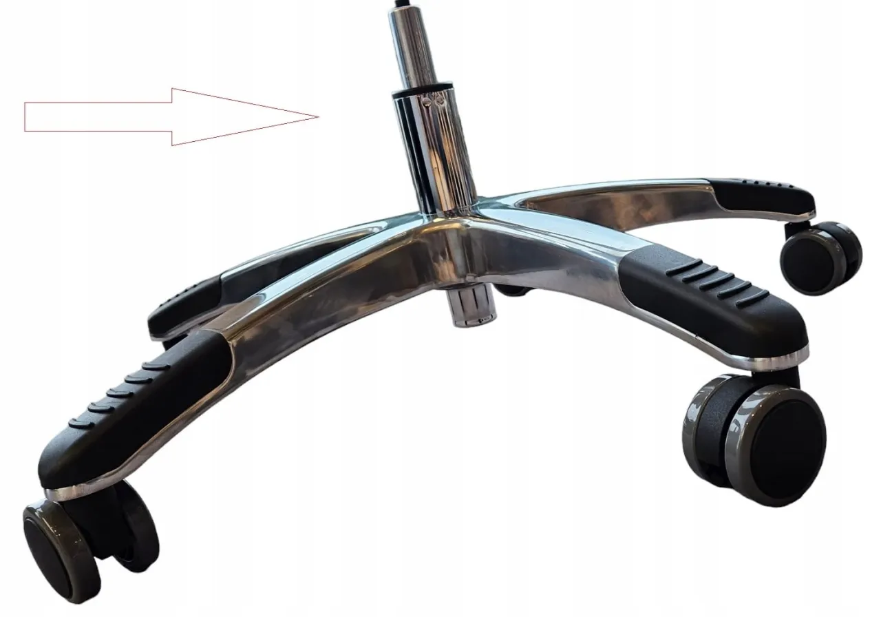 Zapieczony siłownik fotela biurowego