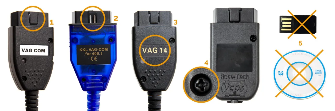 VCDS oryginalny interfejs vs klon