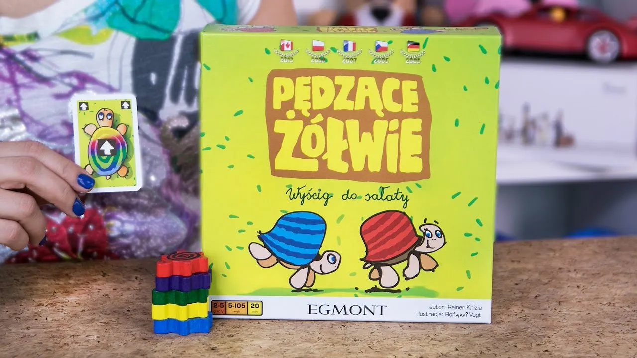 collage gier planszowych dla 4 latka, Pędzące Żółwie, Potwory do szafy, Lisek Urwisek, Owczy Pęd, Grzybobranie