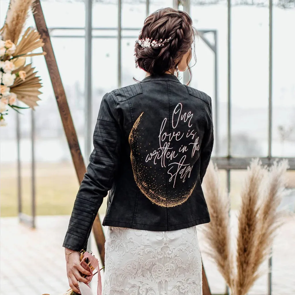 ślubna ramoneska z personalizacją