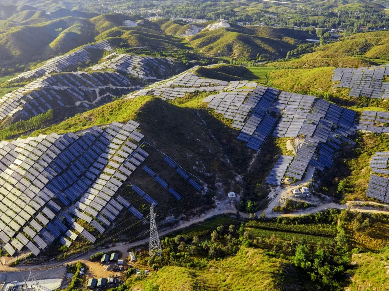 Farma fotowoltaiczna w kształcie pandy Chiny