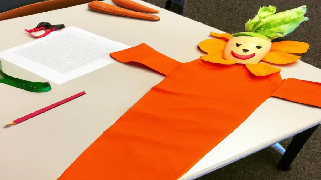 materiały na strój marchewki DIY