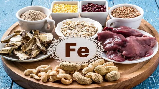 składniki bogate w żelazo grafika