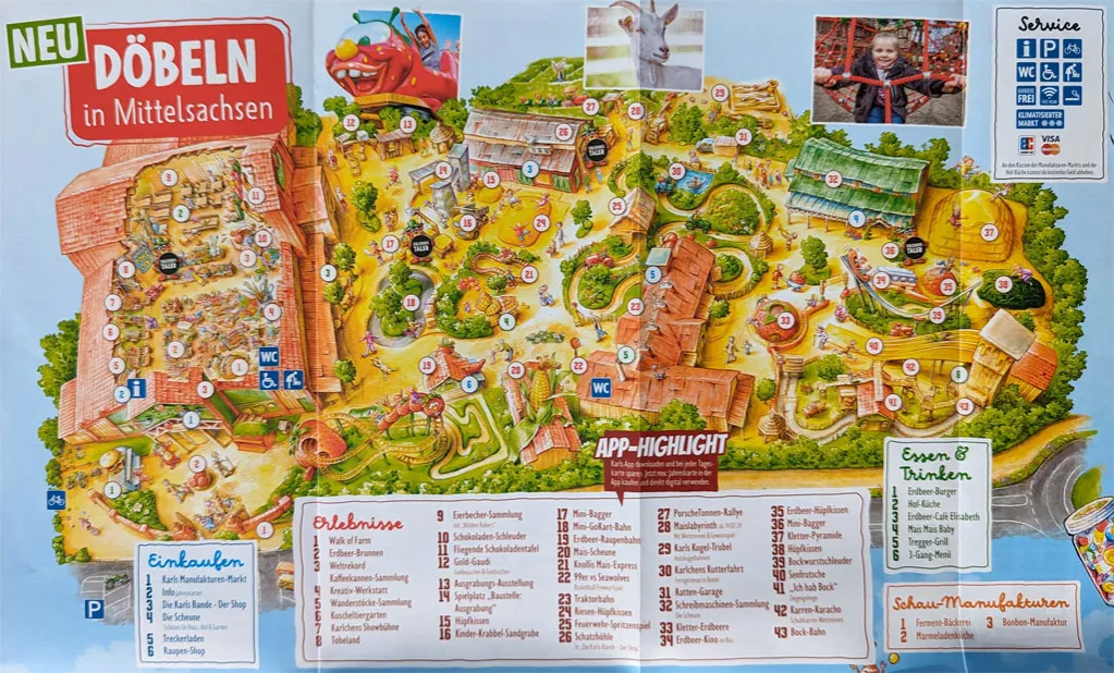 Karls Erlebnis-Dorf D&ouml;beln Attraktionen &Uuml;bersicht