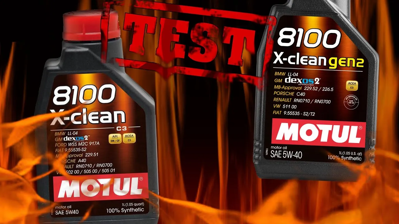 Motul Specific vs 8100 X-clean por&oacute;wnanie